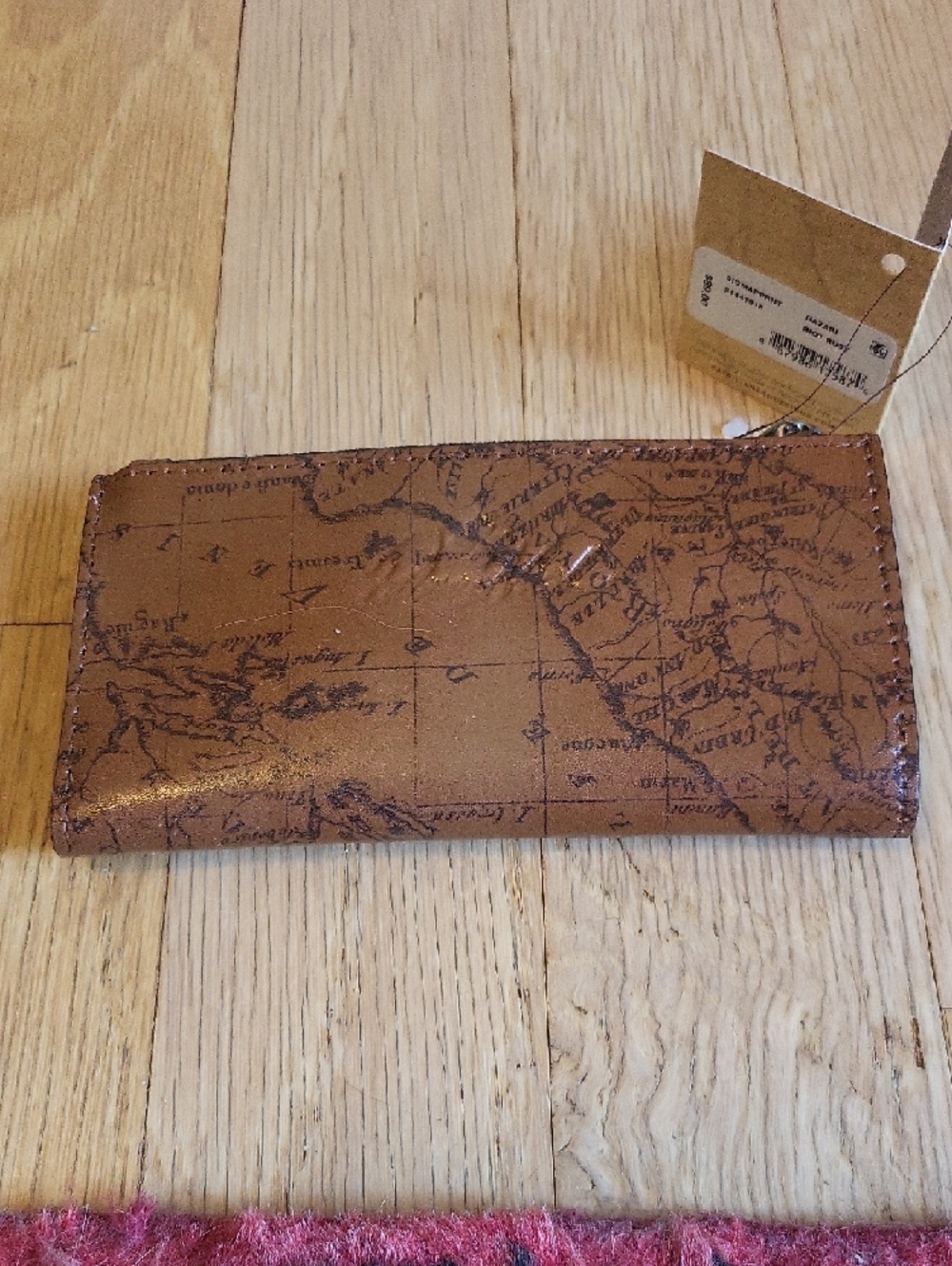 Patricia Nash Brown Map-Print Leather Wallet - Picture 13 of 16